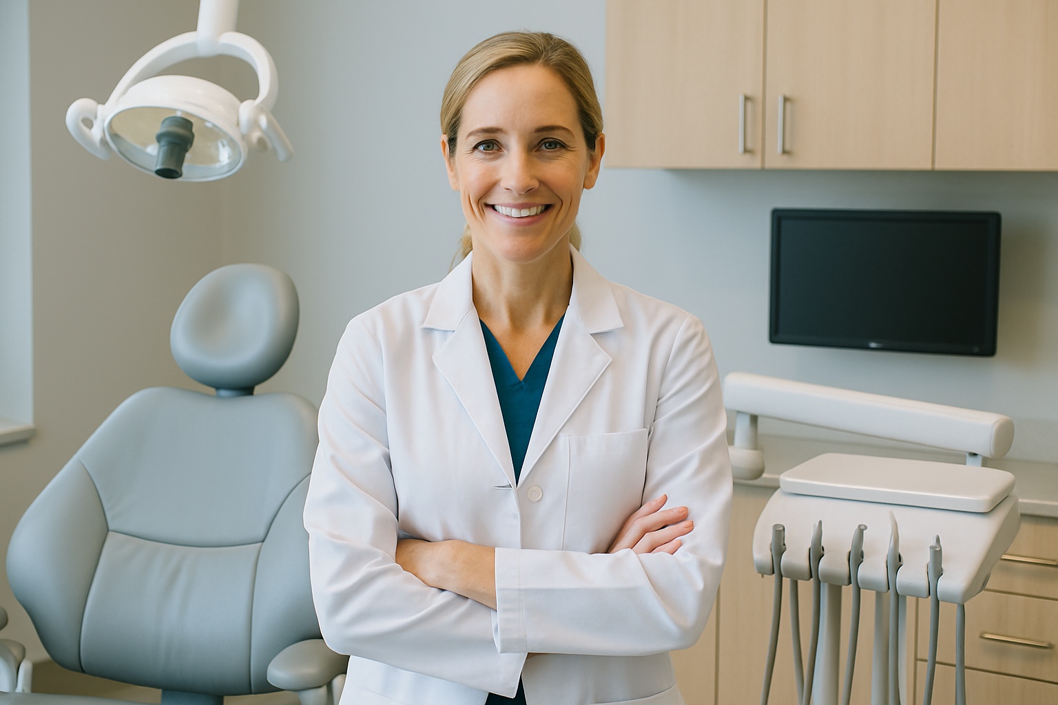 Physicians happily talking in lounge